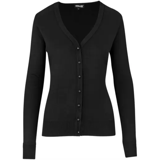 Ladies Waverley Cardigan Black Front